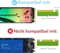 Sabrent EC-PCIE Adapterkarte, NVMe M.2 SSD zu PCIe, Aluminium-Kühlkörper, PCIe Erweiterung für Desktop-PC