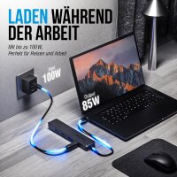 Sabrent HB-TC5P USB-C Hub, 5-in-1 Adapter, HDMI 4K 60Hz, 3x USB-A Ports, 100W Power Delivery Ladeport