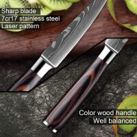MDHAND 10-teiliges Küchenmesser-Set, Edelstahl, verschiedene Größen, scharfe Klingen, ergonomischer rutschfester Griff