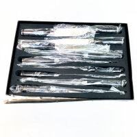 MDHAND 10-teiliges Küchenmesser-Set, Edelstahl, verschiedene Größen, scharfe Klingen, ergonomischer rutschfester Griff