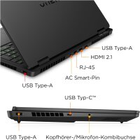 HP OMEN 16-am0173ng Gaming-Laptop, 16 Zoll 2K IPS, i7-14650HX, 32GB RAM, 1TB SSD, RTX 4060 8GB, Schwarz