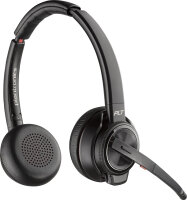 Poly Savi 8220 UC, wireless DECT stereo headset with base station, noise cancelling, for Microsoft Teams