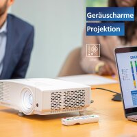 Philips ProPix 650 projector, WXGA 1280x800, 4000 ANSI lumens, white, compact projector for bright rooms