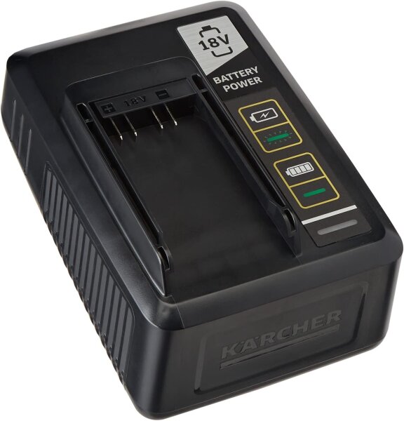 Kärcher 2.445-032.0 Fast Charger, 18 V, charges 2.5/5.0 Ah batteries, 80% in 44 min, with wall mount