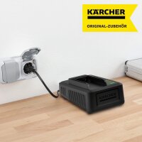 Kärcher 2.445-032.0 Fast Charger, 18 V, charges 2.5/5.0 Ah batteries, 80% in 44 min, with wall mount