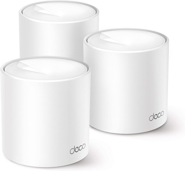 TP-Link Deco X10 Mesh WiFi System, 3-pack, Wi-Fi 6, Dual-Band, AX1500, up to 1500 Mbps, for comprehensive home network coverage
