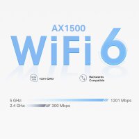 TP-Link Deco X10 Mesh WiFi System, 3-pack, Wi-Fi 6, Dual-Band, AX1500, up to 1500 Mbps, for comprehensive home network coverage