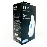 Braun BNA100 Nasensauger, elektrischer Schleimentferner, 2 Saugstufen, 2 Aufsatzgrößen, spülmaschinenfest, für Babys und Kinder