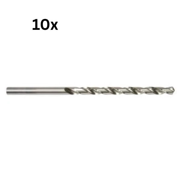 EVENTUS by EXACT 32192 HSS Spiralbohrer 8 mm, Metallbohrer, 117 mm Länge, geschliffen, DIN 338, Zylinderschaft, 10 Stück