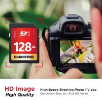 Gigastone 128GB SDXC memory card 10-pack, UHS-I U1 Class 10, 80MB/s, for Canon Olympus PC digital cameras