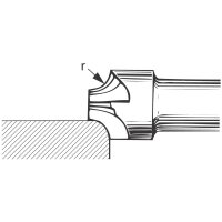 Garant 208020 Solid Carbide Quarter Circle End Mill 2 mm,...