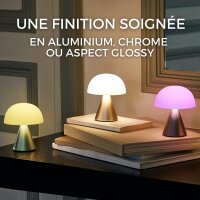 Lexon MINA M LH64MD LED-Tischlampe, kabellos, dimmbar, 12h Akku, wiederaufladbar, für Nachttisch/Schreibtisch, Soft Gold