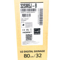 LG 32SM5J-B Digital-Signage-Monitor 32 Zoll, HDMI, Crestron Connected, ENERGY STAR, 100–240V, 50/60Hz, schwarz