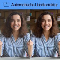 HP PC 320 Webcam, USB-A, 1080p Full HD, All-in-One, 360° drehbar, 66° Weitwinkel, Autofokus, Belichtungskorrektur, Mikrofon, Schwarz