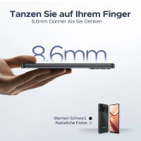 DOOGEE Note 58 Smartphone, 6,75 Zoll HD+, 32+128 GB Speicher, 6250 mAh Akku, Android 16, Schwarz