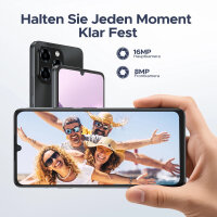 DOOGEE Note 58 Smartphone, 6,75 Zoll HD+, 32+128 GB Speicher, 6250 mAh Akku, Android 16, Schwarz
