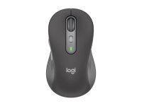 Logitech Signature Plus M750 L, kabellose optische Maus, 6 Tasten, 2,4 GHz & Bluetooth, Logi Bolt USB, SmartWheel, schwarz