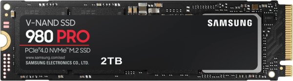 Samsung 980 PRO 2TB interne SSD, PCIe 4.0 NVMe M.2 2280, bis 7.000 MB/s Lesen, V-NAND TLC, schwarz