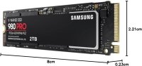 Samsung 980 PRO 2TB interne SSD, PCIe 4.0 NVMe M.2 2280, bis 7.000 MB/s Lesen, V-NAND TLC, schwarz