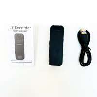 L7 Recorder, 1080p HD, recording device with night vision, magnetic clip, large storage, battery, ideal for meetings & security