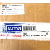TE.MA. Vasconi MB810 Industrie-Manometer 0–400 bar, Edelstahl AISI 316L, Kapillarleitung, robust, präzise Druckmessung