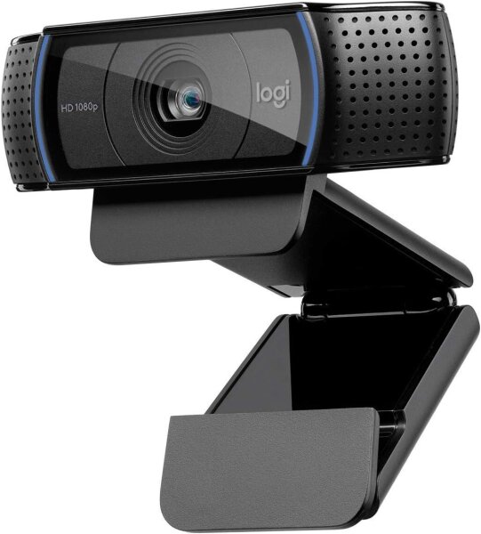 Logitech C920 HD Pro Webcam, Full HD 1080p, Autofocus, 78° field of view, Stereo microphones, Automatic exposure, USB, Black