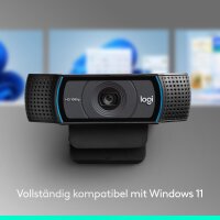 Logitech C920 HD Pro Webcam, Full HD 1080p, Autofocus, 78° field of view, Stereo microphones, Automatic exposure, USB, Black