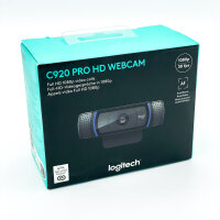 Logitech C920 HD Pro Webcam, Full HD 1080p, Autofocus, 78° field of view, Stereo microphones, Automatic exposure, USB, Black