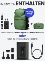 Airback GR-107C3 Mini Air Pump, 5V, 30W, 2400mAh Battery, Portable, LED Display, Black