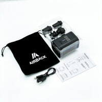 Airback GR-107C3 Mini Air Pump, 5V, 30W, 2400mAh Battery, Portable, LED Display, Black