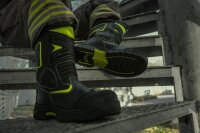 TUFFKING Helix 3225 Firefighter Boots, Size 47, Black, 2.4 mm Full Grain Leather, Waterproof, Kevlar Protection, Puncture-Resistant Sole