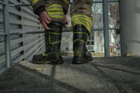 TUFFKING Helix 3225 Firefighter Boots, Size 47, Black, 2.4 mm Full Grain Leather, Waterproof, Kevlar Protection, Puncture-Resistant Sole