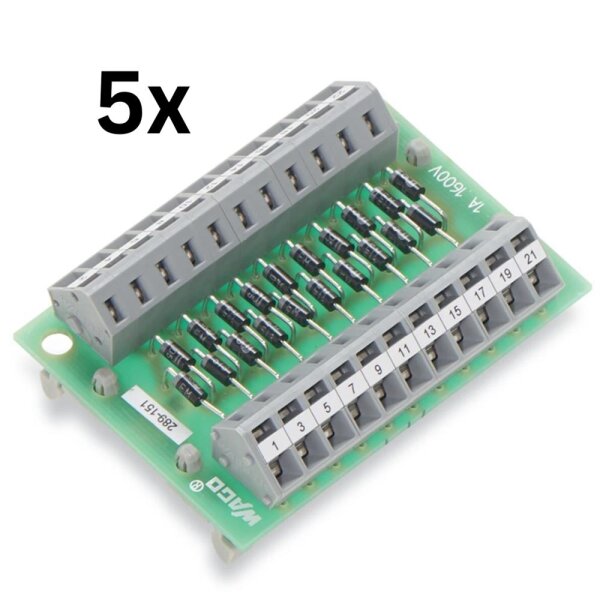 WAGO 289-151 Lamp Test Gate, 5 pieces, components for lamp testing, model 51180208