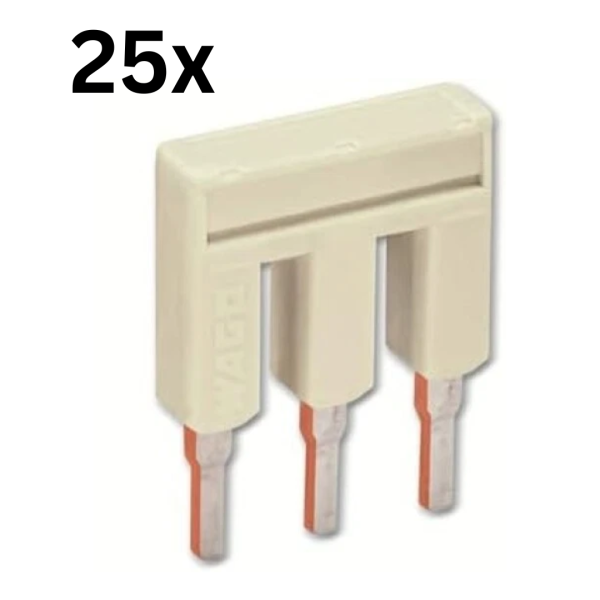WAGO 2002-403 Jumper, 25 pieces, plug-in bridge for terminal blocks, 2-pole, accessory, 60356166