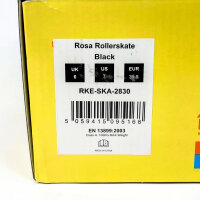 Rookie Rollerskates, Größe 39,5, rosa/schwarz, klassische Rollschuhe, Retro-Design, komfortable Passform
