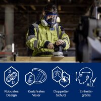 Dräger X-plore 5500 R55270 full face mask, respirator with P3 R filter, effective protection against fine dust and particles