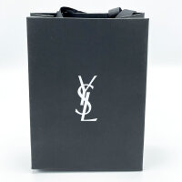 Saint Laurent Cassandre, goldfarbene Metall-Threader-Ohrringe, elegantes Design, Logo-Detail, modischer Schmuck