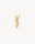 Saint Laurent Cassandre, goldfarbene Metall-Threader-Ohrringe, elegantes Design, Logo-Detail, modischer Schmuck