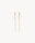 Saint Laurent Cassandre, goldfarbene Metall-Threader-Ohrringe, elegantes Design, Logo-Detail, modischer Schmuck