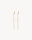 Saint Laurent Cassandre, goldfarbene Metall-Threader-Ohrringe, elegantes Design, Logo-Detail, modischer Schmuck