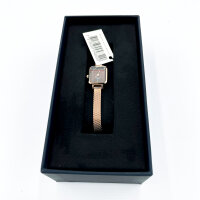 Daniel Wellington Quadro Mini womens wristwatch, quartz watch, square case, rose gold-colored, elegant design