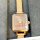 Daniel Wellington Quadro Mini womens wristwatch, quartz watch, square case, rose gold-colored, elegant design