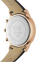 Daniel Wellington DW00100646, Iconic Chronograph, 42mm, Unisex Armbanduhr, Edelstahlgehäuse, Lederarmband, Quarzwerk