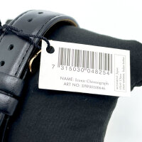 Daniel Wellington DW00100646, Iconic Chronograph, 42mm, Unisex Armbanduhr, Edelstahlgehäuse, Lederarmband, Quarzwerk