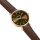 Burker Watches Ruby Petite Gold Ladies Wristwatch, Ruby Petite model, gold-tone case, brown leather strap, elegant design