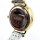 Burker Ruby Petite womens wristwatch, model RPBGSS, stainless steel case, black dial, gold accents, silver mesh strap
