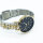 Burker Ruby Petite womens wristwatch, model RPBGSS, stainless steel case, black dial, gold accents, silver mesh strap
