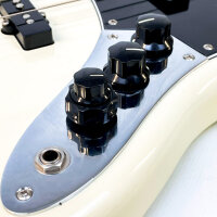Squier Jazz Bass CYKK24003951, E-Bass Gitarre, 4-Saiter, Ahornhals, zwei Single-Coil-Tonabnehmer, Vintage-Design