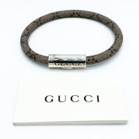 Gucci GG Supreme Armband, Modell GG Supreme, Schmuck, silberfarben, GG Muster, verstellbar, elegantes Design