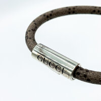 Gucci GG Supreme Armband, Modell GG Supreme, Schmuck, silberfarben, GG Muster, verstellbar, elegantes Design